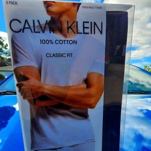 5 pack Black Calvin Klein cladding fit T Shirts